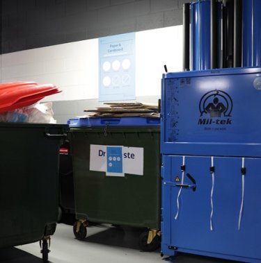 How Quay Quarter Tower solves waste and space issues with a cardboard baler